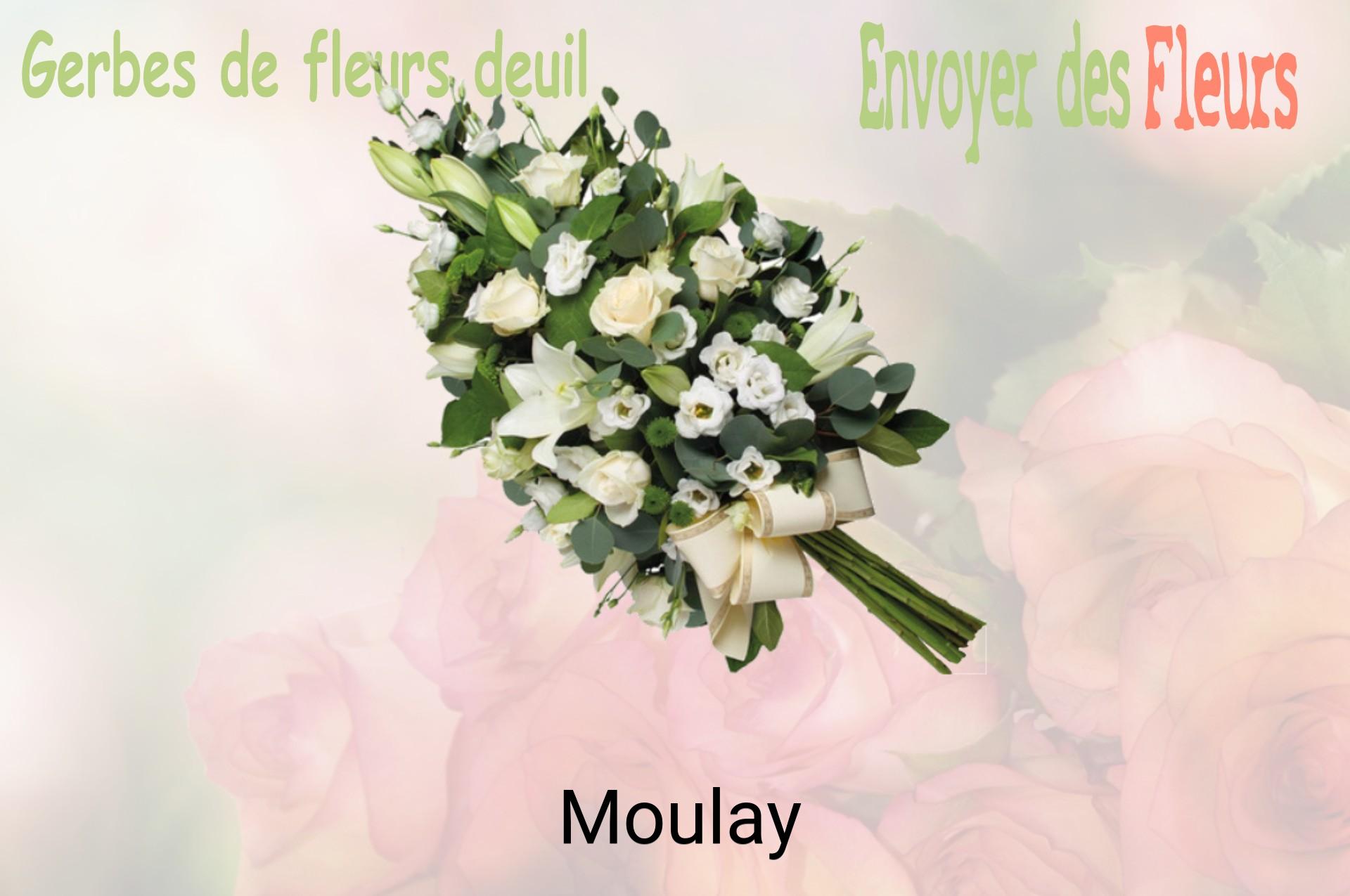 Gerbe de fleurs de deuil livrée à Moulay